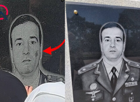 Polad Həşimovun məzar daşındakı nöqsan aradan qaldırıldı – FOTOLAR