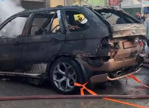 “Moyka”da “BMW” yandı