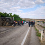 Sərnişin avtobusu aşdı – 41 yaralı