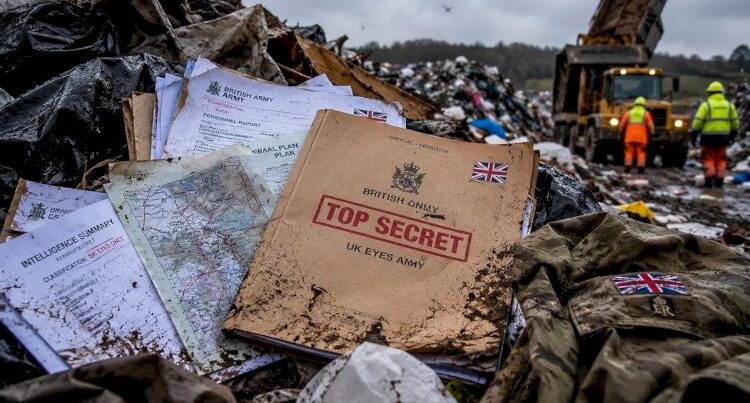 Britaniya Müdafiə Nazirliyinin gizli sənədləri zibilxanada aşkarlanıb Britaniya Müdafiə Nazirliyinin gizli sənədləri zibilxanada aşkarlanıb