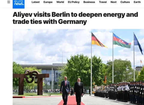 “Euronews” İlham Əliyevin Almaniyaya səfərindən yazdı