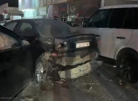 Saray qəsəbəsində zəncirvari qəza olub – FOTO