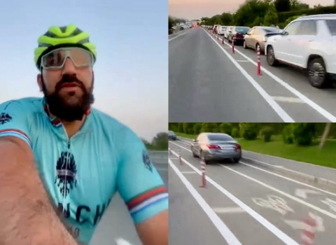 Yol zəbt edildi: “Məni cərimələsələr, bunlar ödəyəcəklər 1 manatdan?” – VİDEO