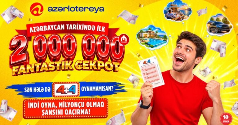 Tarixi rekord: cekpot ilk dəfə 2 000 000 manatı keçdi Tarixi rekord: cekpot ilk dəfə 2 000 000 manatı keçdi