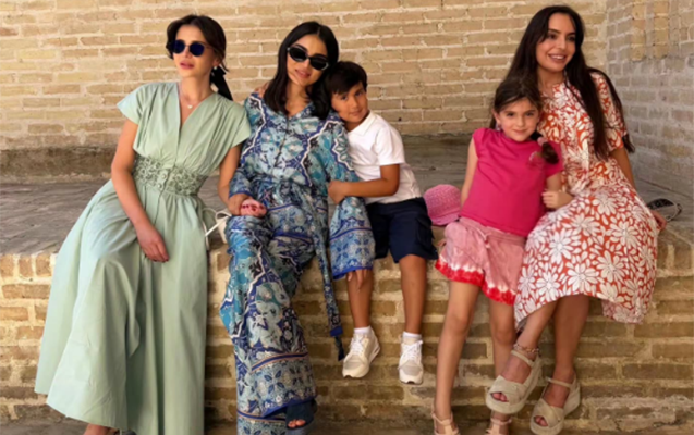 Leyla Əliyeva Şavkat Mirziyoyevin qızları ilə – FOTO