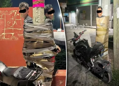 Motosiklet oğrularını tutub dirəklərə bağlayır – Sirli QİSASÇI