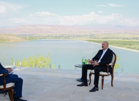 Prezident İlham Əliyev Naxçıvanda Azərbaycan Televiziyasına müsahibə verib – FOTO