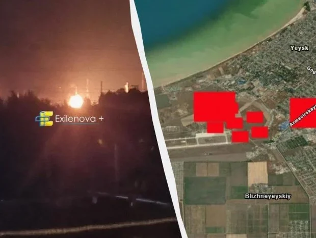 Rusiyaya gecə PUA zərbəsi: hərbi aerodrom və nəhəng neft zavodu vuruldu – FOTO/VİDEO