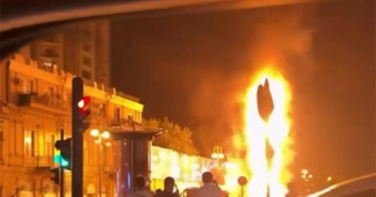 Bakıda sərnişin avtobusu yandı – Video-Yenilənib