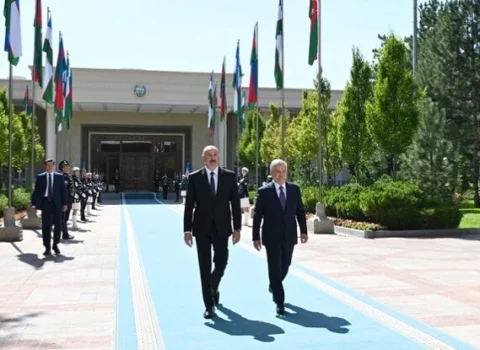 Daşkənddə İlham Əliyevin rəsmi qarşılanma mərasimi oldu