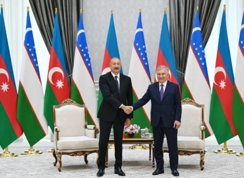 İlham Əliyevlə Şavkat Mirziyoyev təkbətək görüşdü – FOTOLAR
