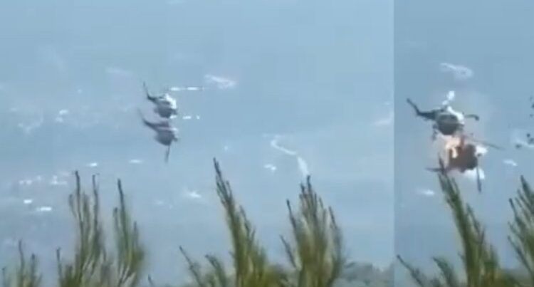 Meşə yanğınlarını söndürən iki helikopter havada toqquşdu – ANBAAN VİDEO Meşə yanğınlarını söndürən iki helikopter havada toqquşdu – ANBAAN VİDEO