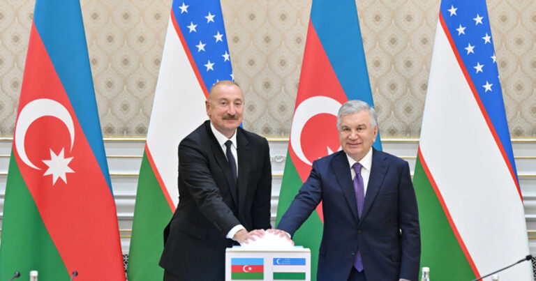 Prezidentlər açılış və təməlqoyma mərasimində onlayn formatda iştirak etdilər – Foto