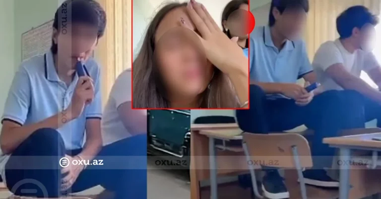 Məktəbdə elektron siqaret çəkən şagirdlərlə bağlı rəsmi açıqlama Məktəbdə elektron siqaret çəkən şagirdlərlə bağlı rəsmi açıqlama