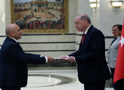 Ərdoğan Prezident Sarayında ölkəmizin Türkiyədəki səfirini qəbul edib