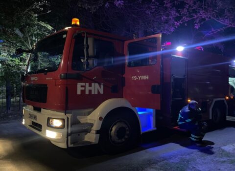 Bakıda məktəbin həyətində yanğın baş verib – FOTO