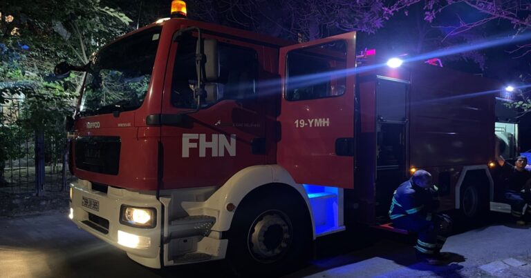 Bakıda məktəbin həyətində yanğın baş verib – FOTO