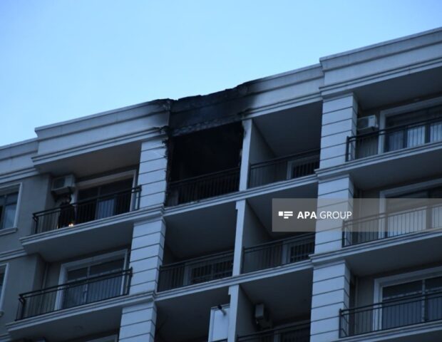 Bakıda yaşayış binasında yanğın söndürülüb – YENİLƏNİB-1 – FOTO