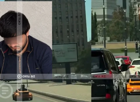 Bakıda oyuncaq maşınla əsas yola çıxdı – VİDEO