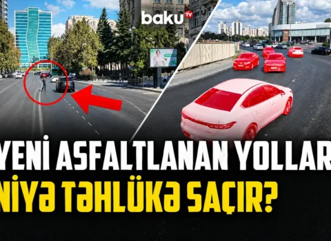 Asfalt yenilənir, xətlər çəkilmir: Bəs təhlükəsizlik? – Video
