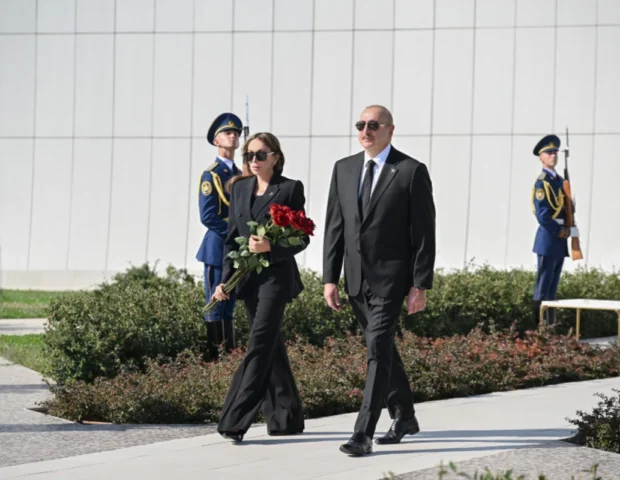 Prezident və birinci xanım Bakıdakı Zəfər parkında olub – FOTOLAR 