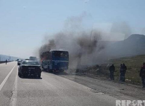 Xaçmazdan Bakıya gələn avtobusda yanğın baş verdi