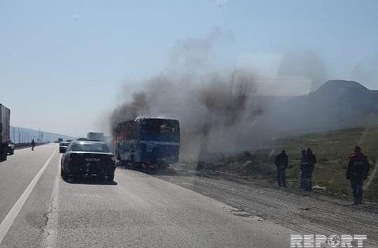 Xaçmazdan Bakıya gələn avtobusda yanğın baş verdi