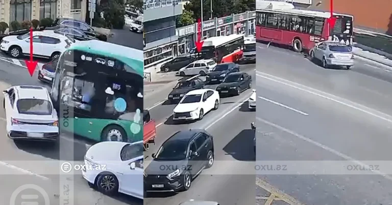 Bakıda avtobus zolaqlarında baş verən ağır qəzalar… – Anbaan video