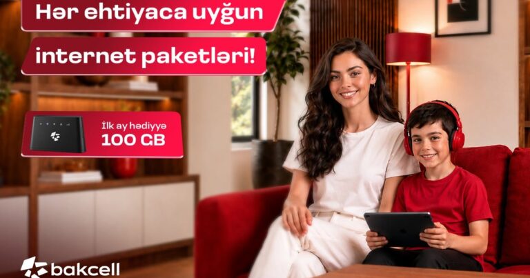 “Bakcell”dən Wi-Fi modemi alın, ilk abunəliyiniz pulsuz olsun