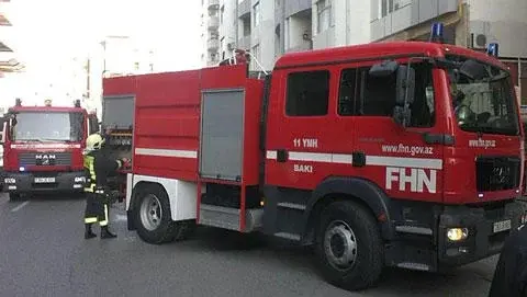 Binəqədi rayonunda yanğın başladı