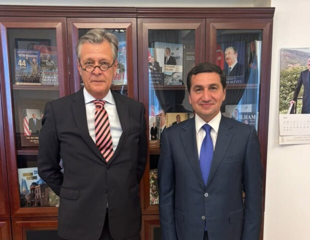 Hikmət Hacıyev Dirk Lölke ilə müzakirə apardı