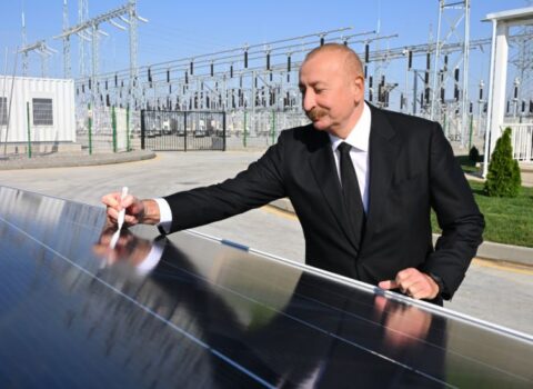 Prezident “Qobustan” Günəş Elektrik Stansiyasının açılışında…