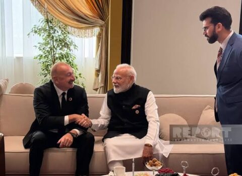 İlham Əliyev Narenda Modi ilə görüşdü