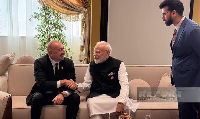 İlham Əliyev Narenda Modi ilə görüşdü