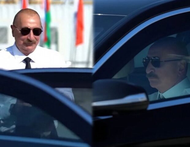 Prezident açılışdan sonra sükan arxasına keçdi – VİDEO
