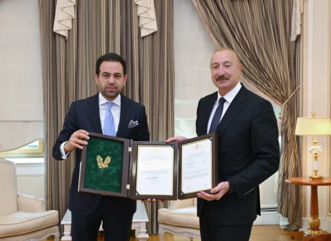 İlham Əliyevə “Zayed İnsan Qardaşlığı Mükafatı”nın sertifikatı təqdim olundu – FOTOLAR