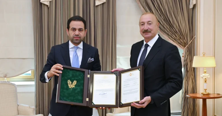 İlham Əliyevə “Zayed İnsan Qardaşlığı Mükafatı”nın sertifikatı təqdim olundu – FOTOLAR