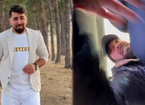 Tanınmış rəqqas maşında xanımını döydü – VİDEO