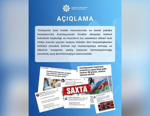 Media və Yayım Şurası Türkiyənin bəzi media resurslarında yayılan əsassız iddialara cavab verib