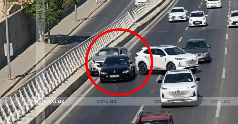 Nasaz avtomobil zəncirvari qəzaya səbəb oldu – Anbaan video
