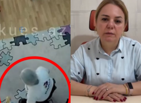 Autizmli uşağa zorakılıq edən müəllim üzr istədi – Video