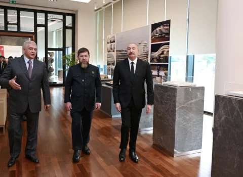 İlham Əliyev və Ramzan Kadırov “Bakı Ağ Şəhər”də  – FOTOLAR 