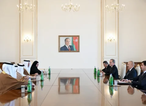 Prezident İlham Əliyev Bəhreynin xarici işlər nazirini qəbul edib – Foto