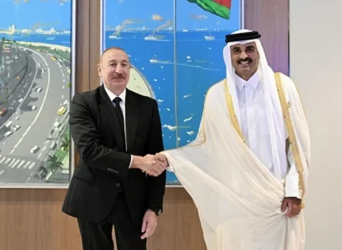 Prezident Qətər Əmiri ilə görüşdü