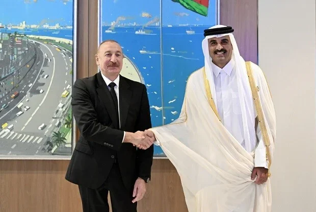 Prezident Qətər Əmiri ilə görüşdü