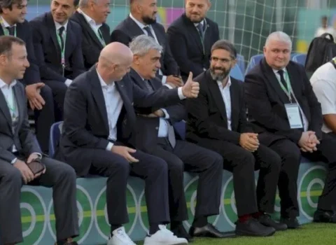 İnfantino Samir Şərifov və Rövşən Nəcəf bir arada