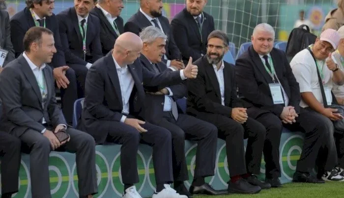 İnfantino Samir Şərifov və Rövşən Nəcəf bir arada