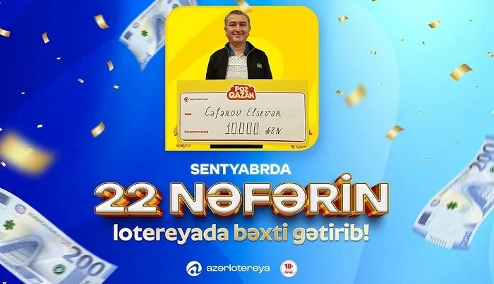 “Poz-Qazan” oyunlarında sentyabrda 22 böyük uduş qazanılıb “Poz-Qazan” oyunlarında sentyabrda 22 böyük uduş qazanılıb