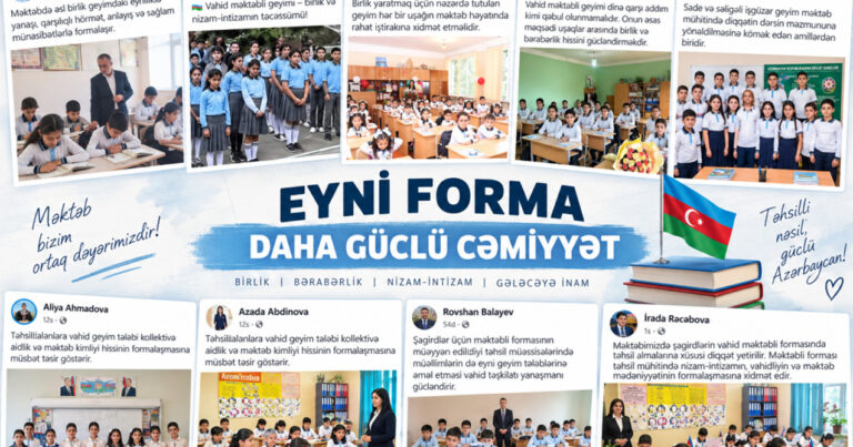 Müəllimlər geyim qaydaları ilə bağlı qərarı dəstəkləyir – FOTOLAR