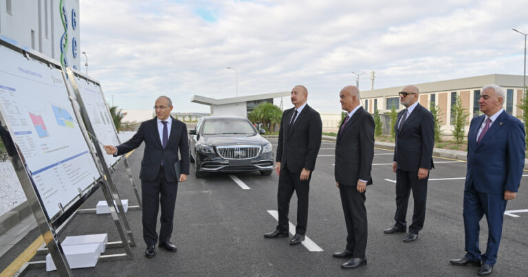 Prezident Pirallahı Sənaye Parkında açılışda iştirak etdi